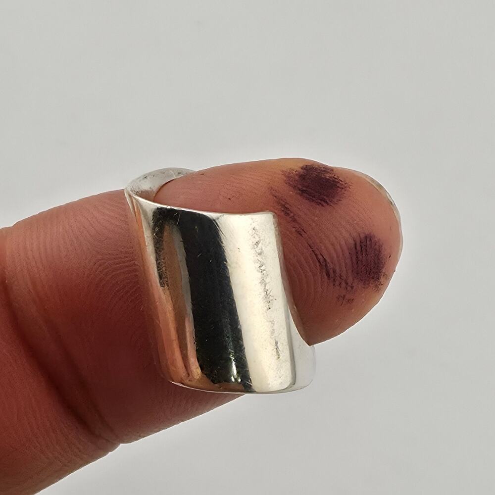 Sterling Silver Ring MCM MODERN contemporary Artisan Organic Minimalist Size 6.7